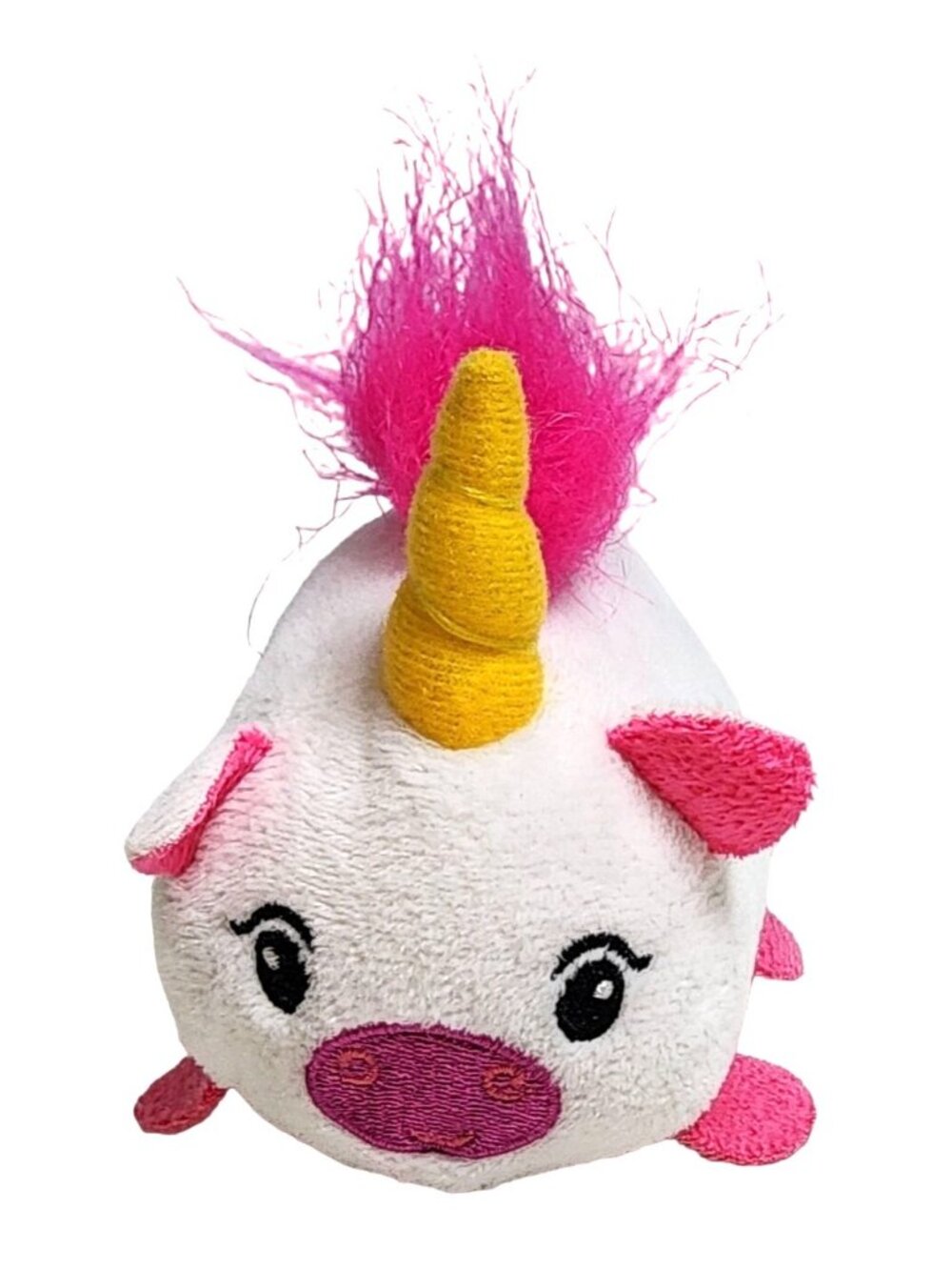 Oriental Trading Company Fluffy Unicorn Plush Stuffed Animal White Pink Toy